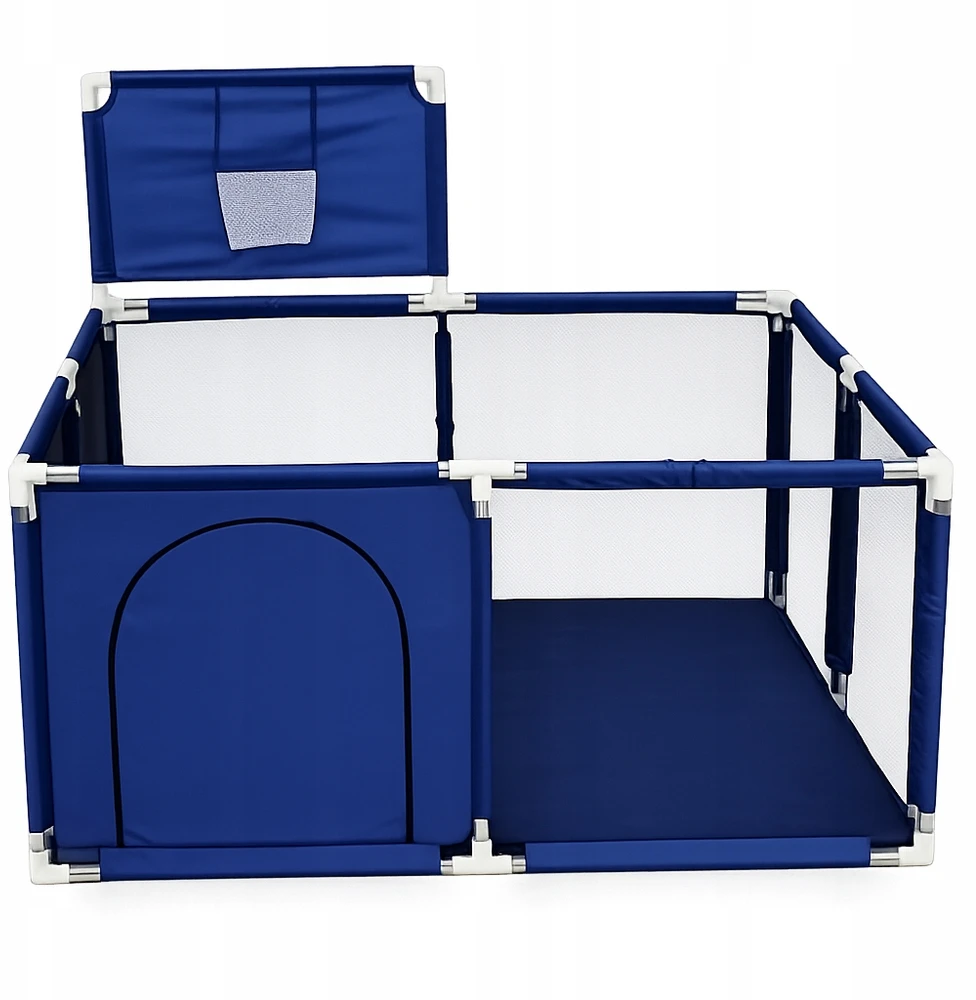 K&M Kojec vaikams Suchy Baseinas Kwadrat Granat su Koszem 125x125 cm I155