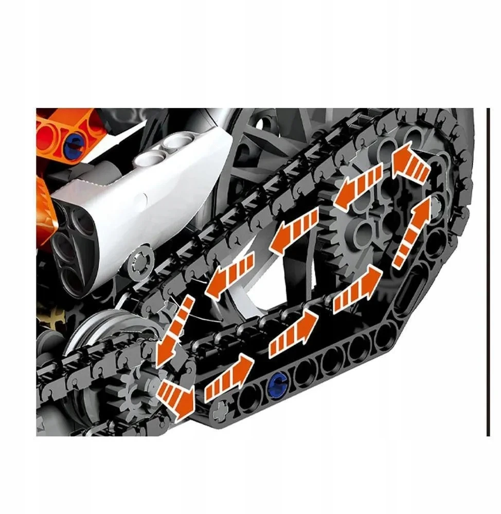 K&M Konstrukciniai blokai chopper technic motociklas 436 elementai (436vnt)