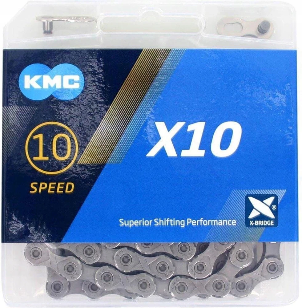 Grandinė KMC X10 Pilkas 10 greičių 114-links