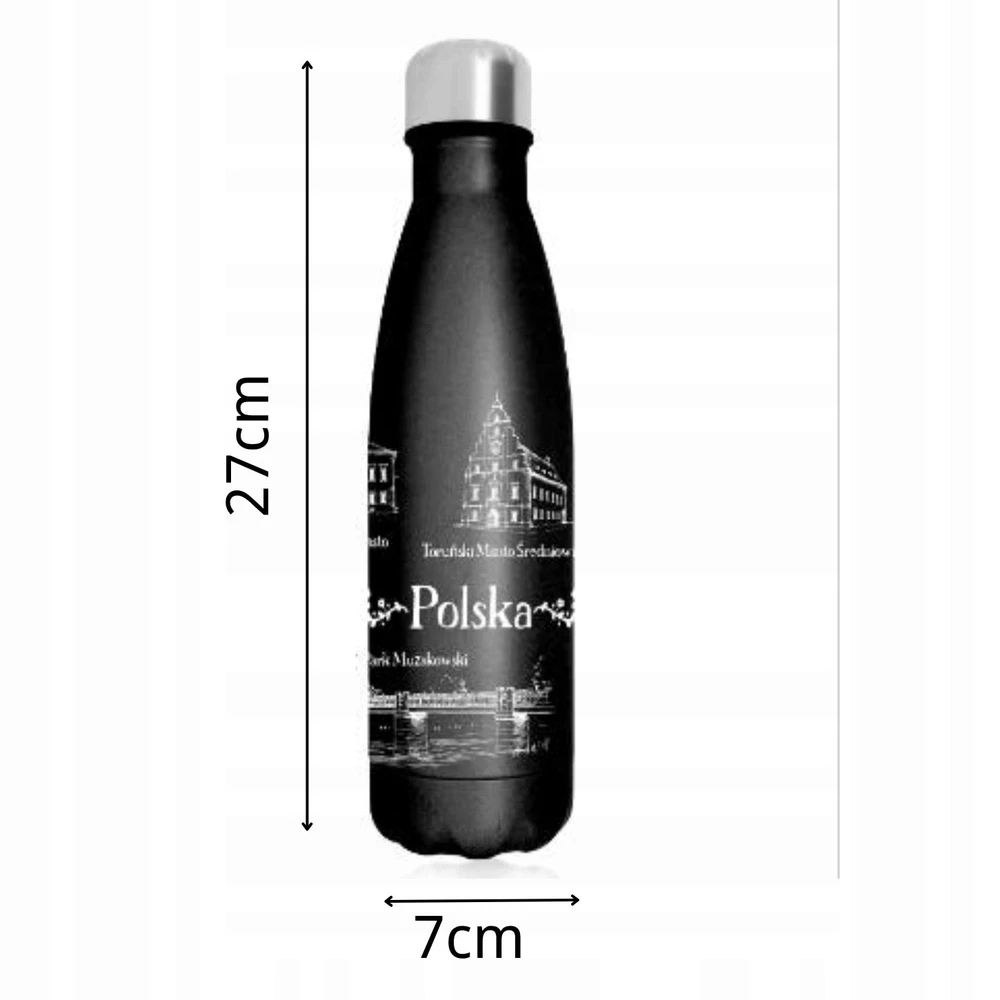 Kmt Style TERMINIS BUTELAS 500 ML NERŪDIJANTOJO PLIENO 5D POLIKOS SUVENYRAI DOVANA 27C