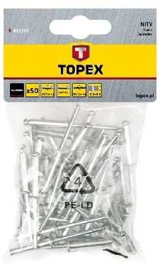 Topex Kniedės 4,0 x 8 mm aliuminio 50vnt.