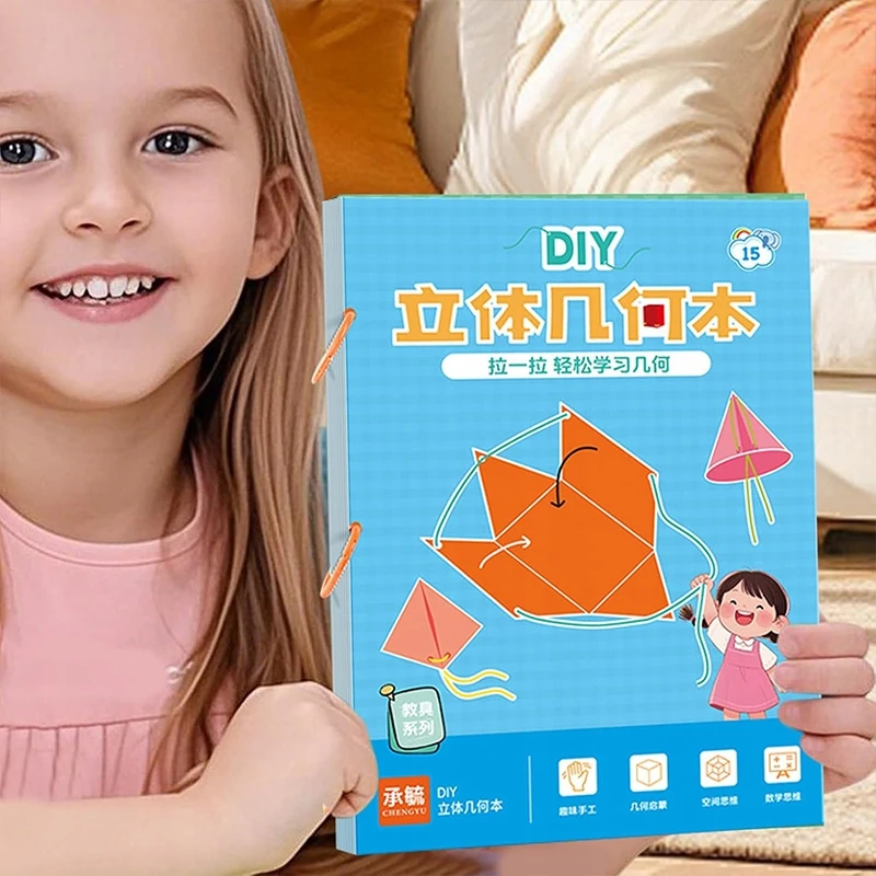 Knyga apie kietųjų kūnų geometriją – Montessori knyga 3D erdviniam mąstymui