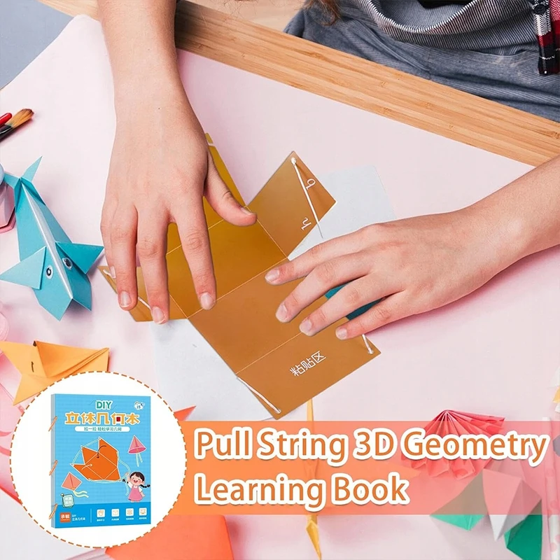Knyga apie kietųjų kūnų geometriją – Montessori knyga 3D erdviniam mąstymui