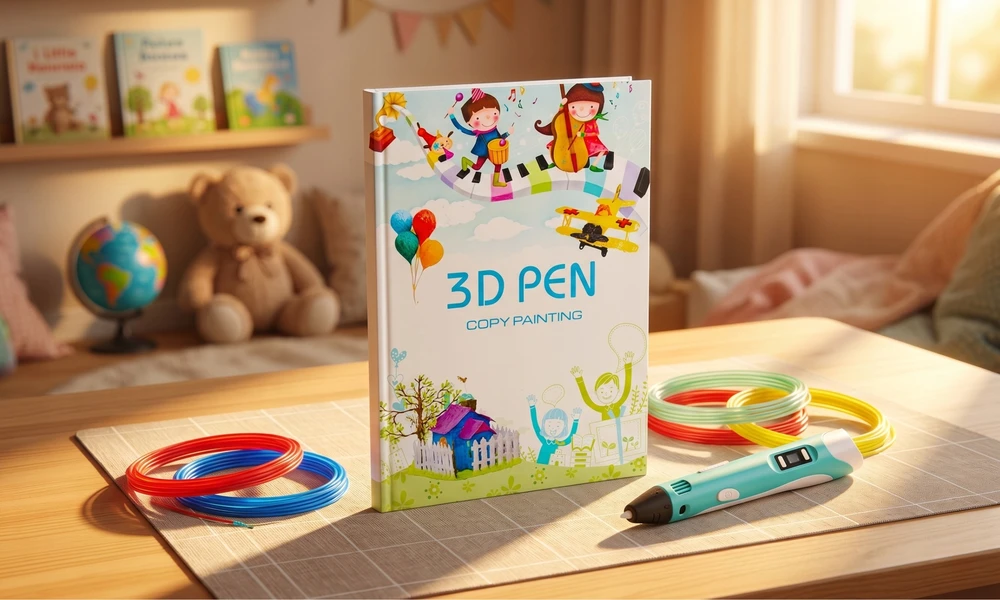 KNYGA SU 3D RAŠIKLIU ŠABLONAI ŠABLONAI 40 spausdinamų puslapių