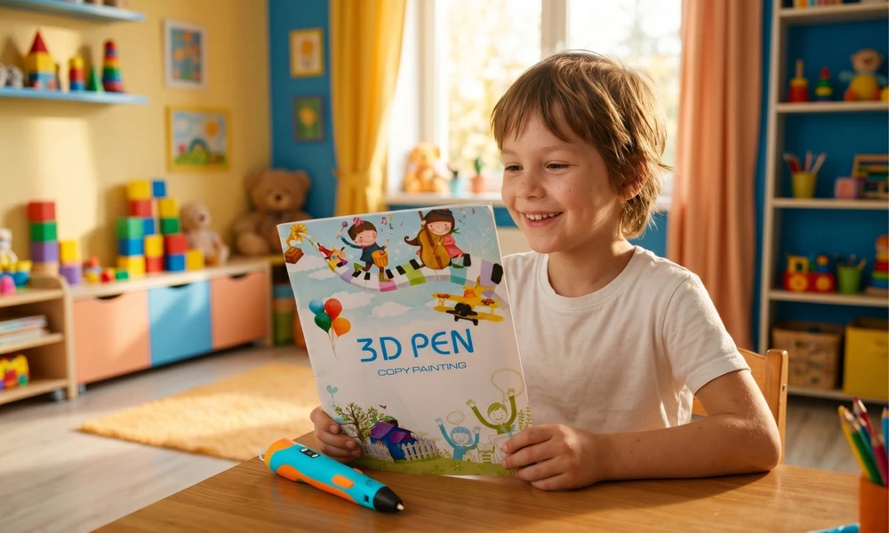 KNYGA SU 3D RAŠIKLIU ŠABLONAI ŠABLONAI 40 spausdinamų puslapių