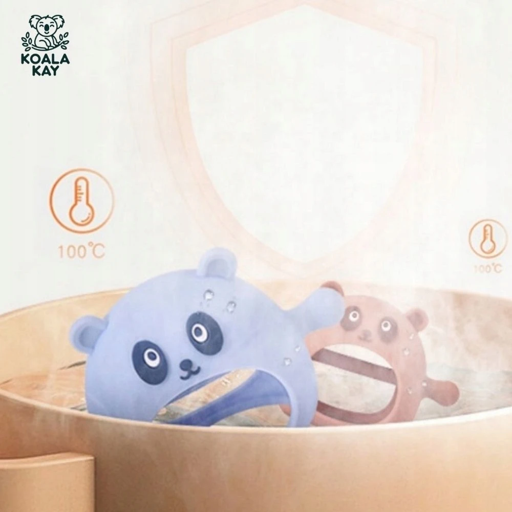 Koala Kay Panda dantukas, kramtomas dantukas kūdikiams ir vaikams, sensorinis žaislas