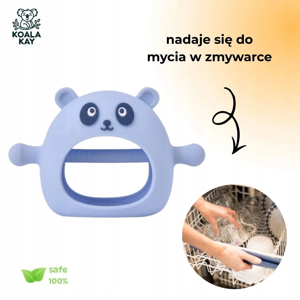 Koala Kay Panda dantukas, kramtomas dantukas kūdikiams ir vaikams, sensorinis žaislas