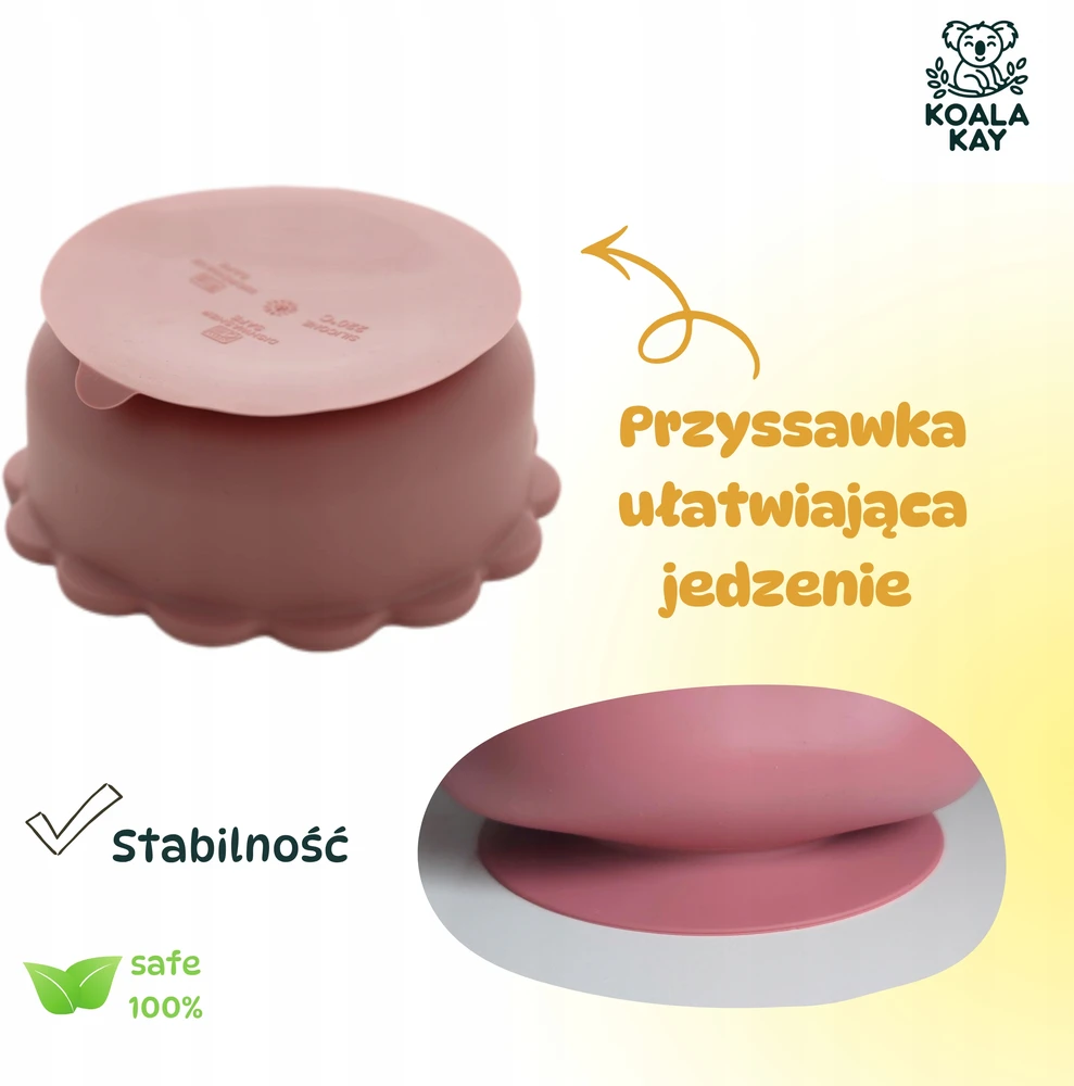 Koala Kay Rinkinys 4in1 Silikoninis seilinukas, dubuo, šaukštas, reguliuojamas, seifas