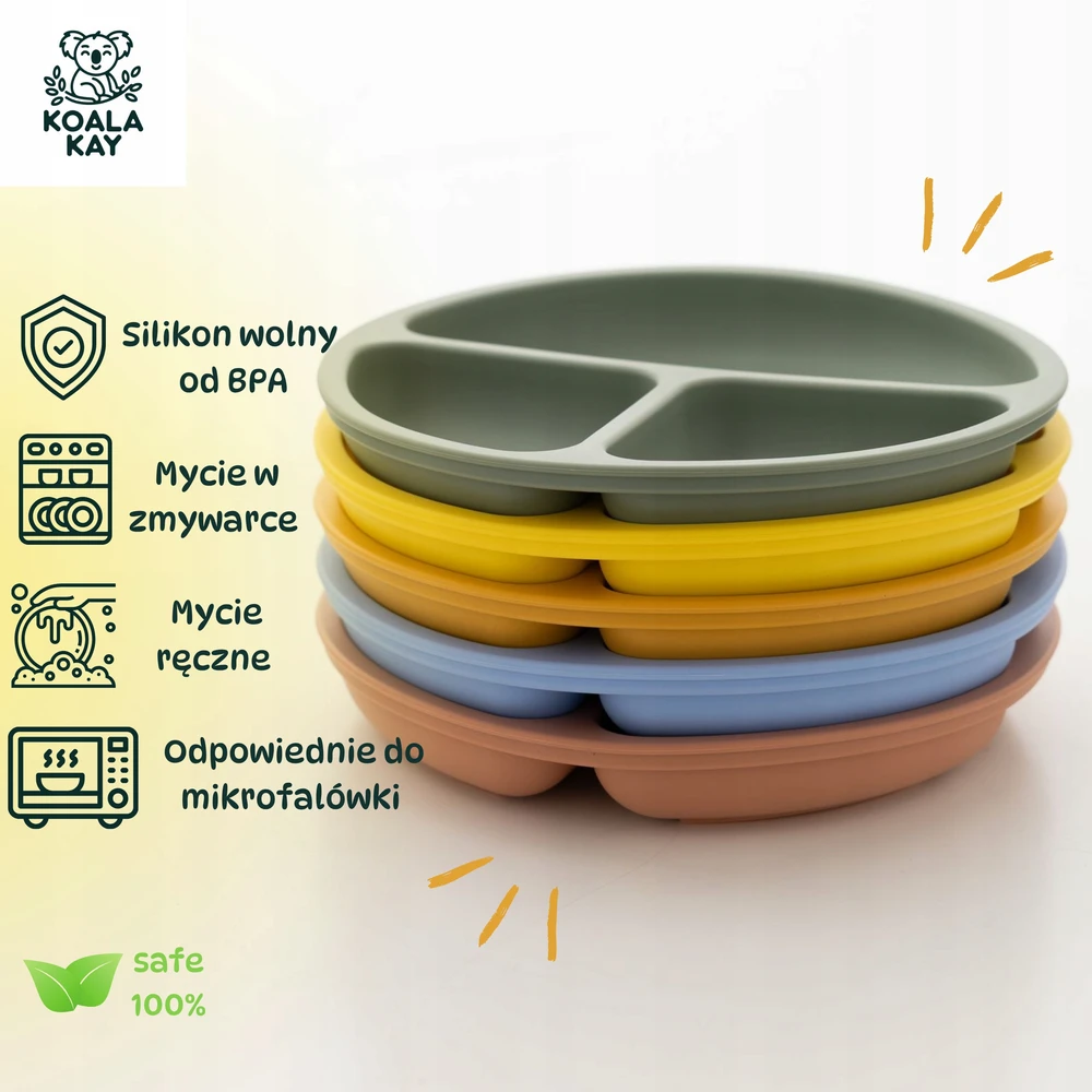 Koala Kay Rinkinys 4in1 Silikoninis seilinukas, dubuo, šaukštas, reguliuojamas, seifas