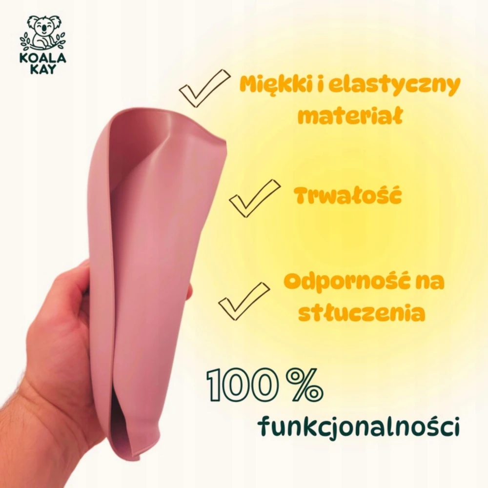 Koala Kay Rinkinys 5in1 Silikoninis seilinukas, dubuo, stalo įrankiai, puodelis, seifas, be BPA