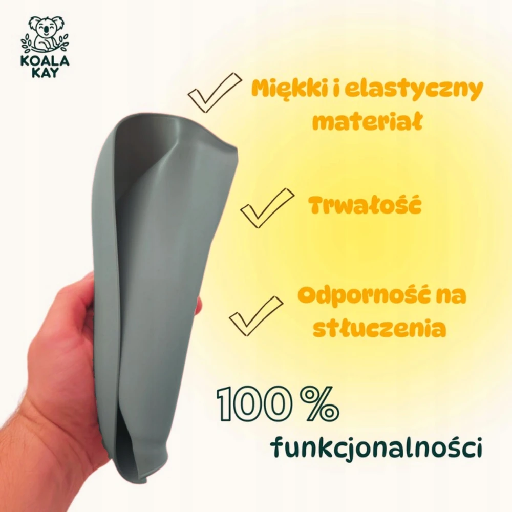 Koala Kay Rinkinys 5in1 Silikoninis seilinukas, dubuo, stalo įrankiai, puodelis, seifas, be BPA