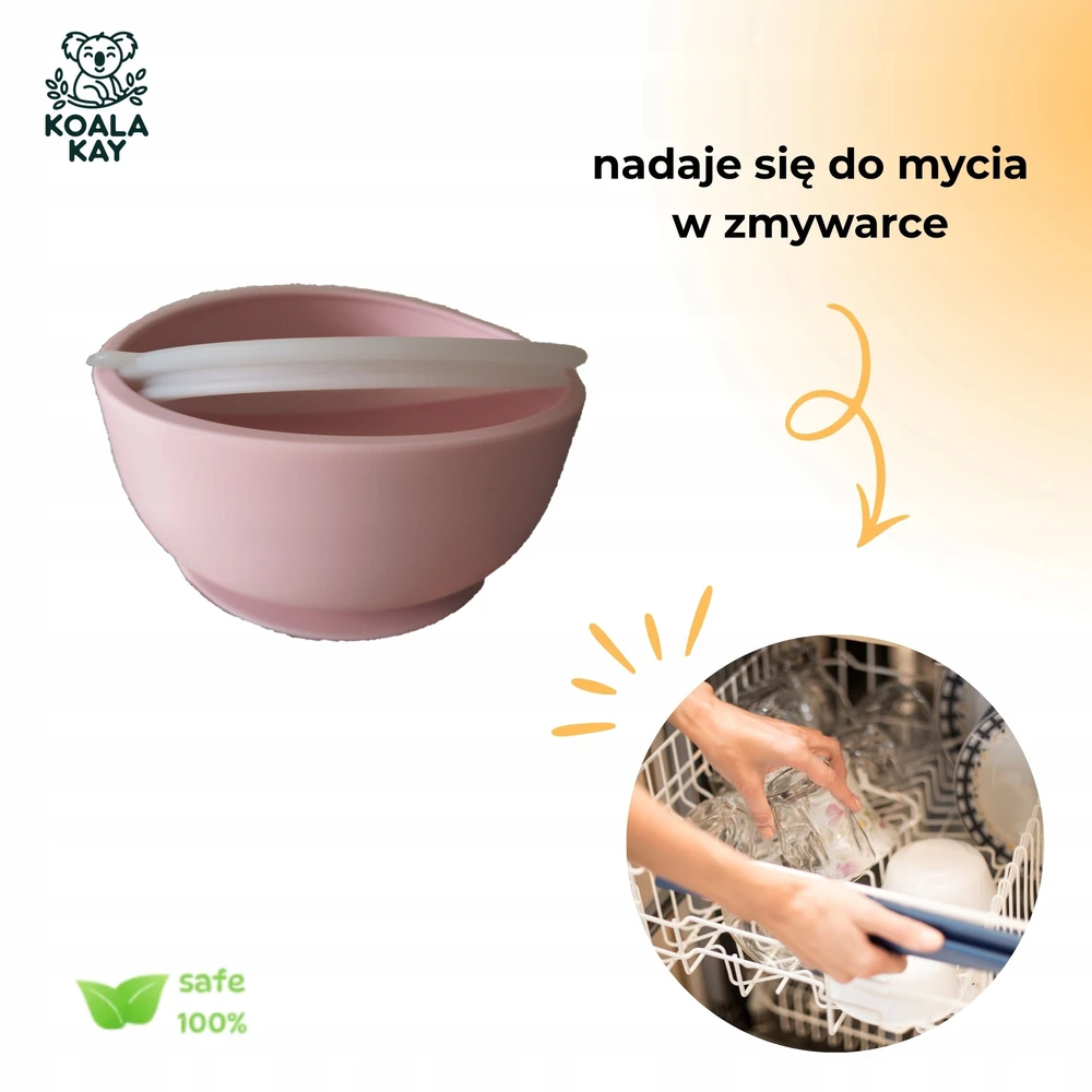 Koala Kay Silikoninis puodelis su siurbtuku, rožinis vaikams ir kūdikiams