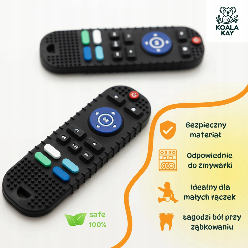 Koala Kay Zabawka do gryzienia w kształcie pilota do tv gryzak vaikams niemowląt