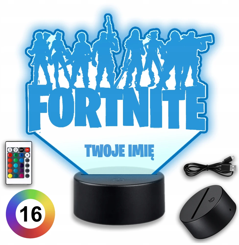 Koala Wood Figurki Fortnite Figūrėlė Lampka na Biurko Prezent dla Gracza Imię Prezent