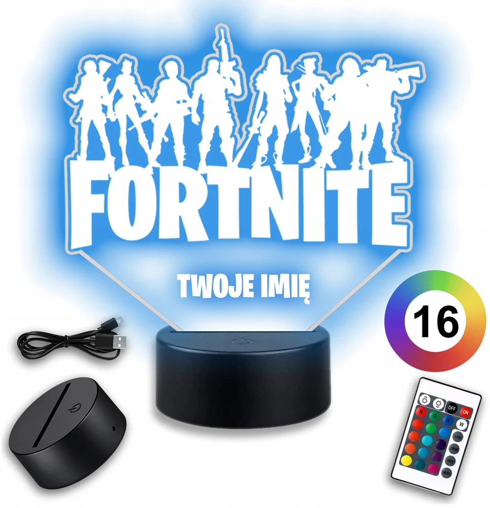 Koala Wood Figurki Fortnite Figūrėlė Lampka na Biurko Prezent dla Gracza Imię Prezent