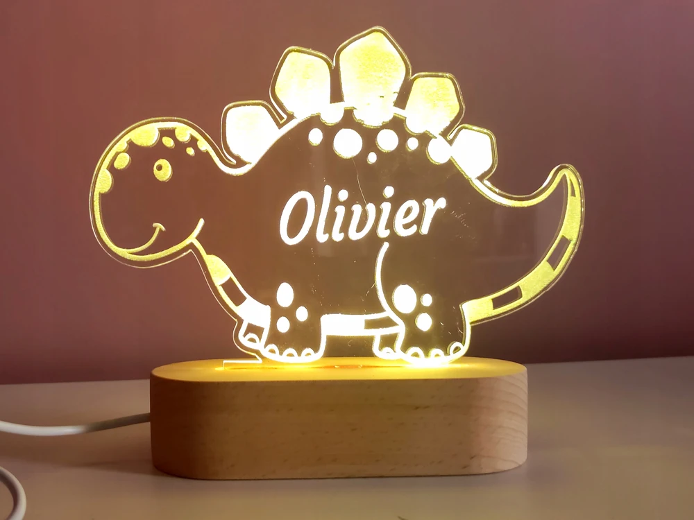 Koala Wood Lampka Nocna Prezent na chrzciny roczek dla noworodka personalizowana plexi