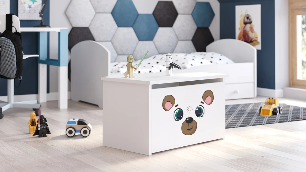 Kobi Skrzynia kufer indas na zabawki DARIA balta Teddy Bear