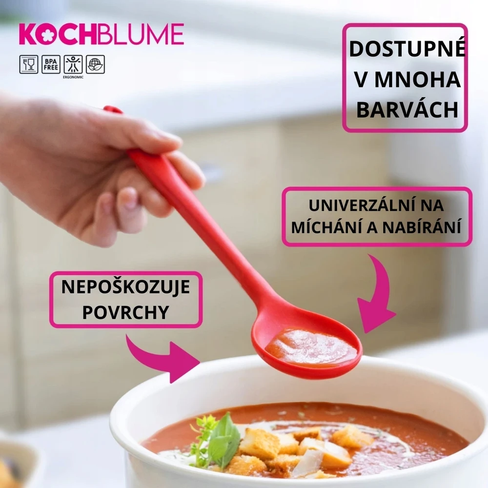 Kochblume Kochblume silikoninė mentelė sujungia tradicinę formą su turkiu