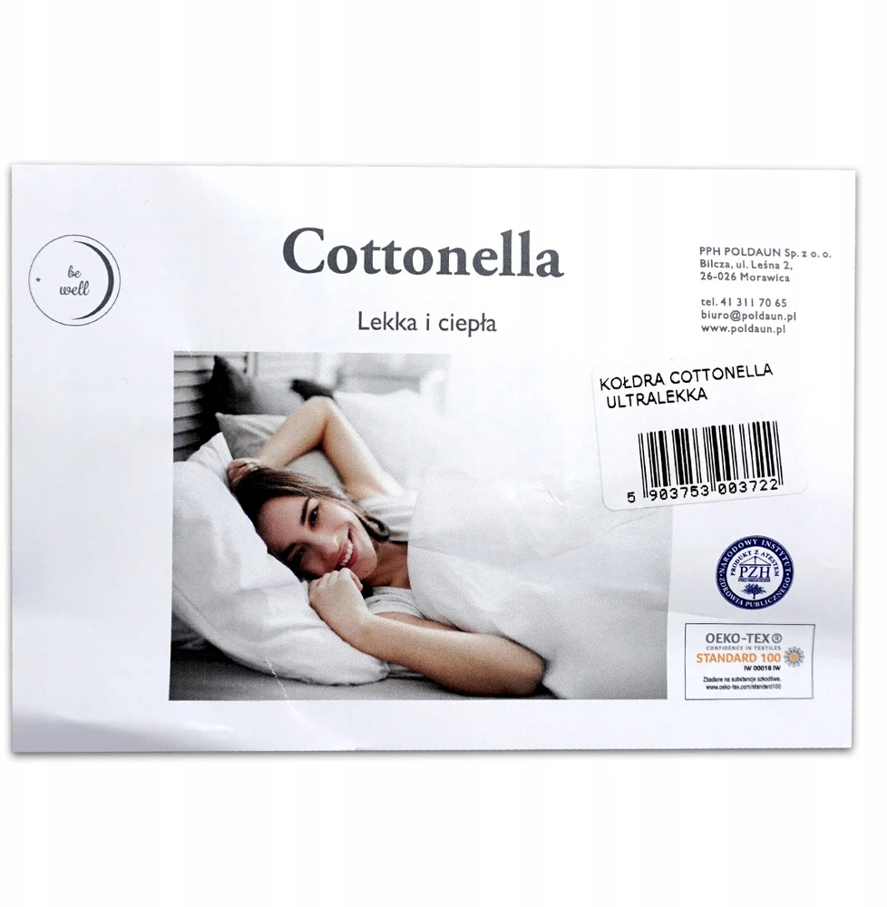 KOŁDRA LETNIA CIENKA BAWEŁNIANA COTTONELLA 200x200 cm POLDAUN