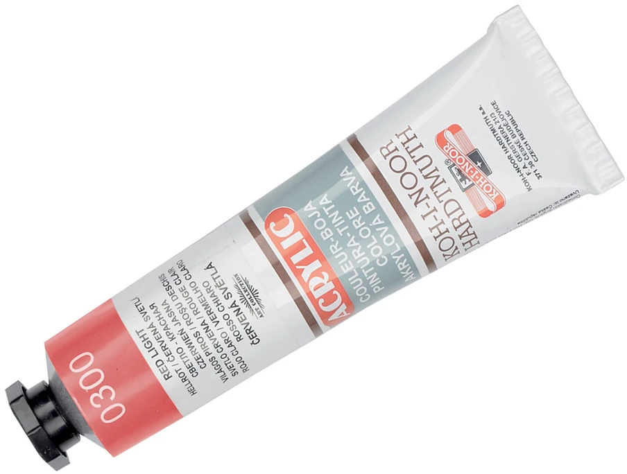 Koh-i-noor akriliniai dažai 40 ml, ryškiai raudoni