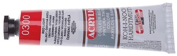 Koh-i-noor akriliniai dažai 40 ml, ryškiai raudoni