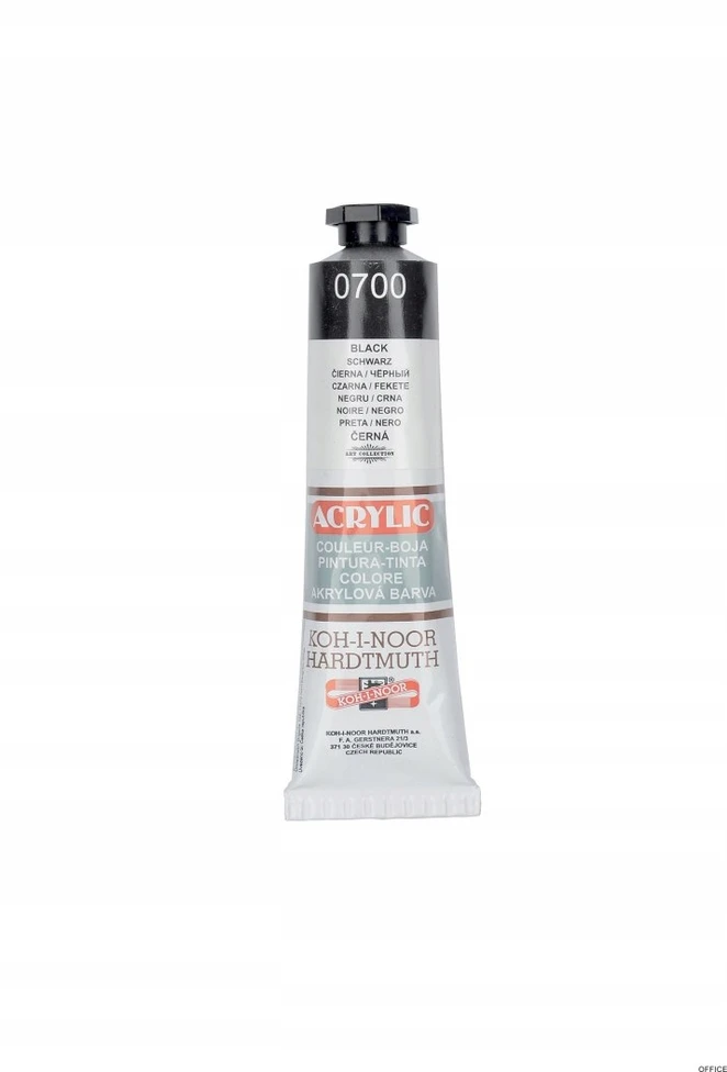 Koh-i-noor akriliniai dažai, juodi, 40 ml