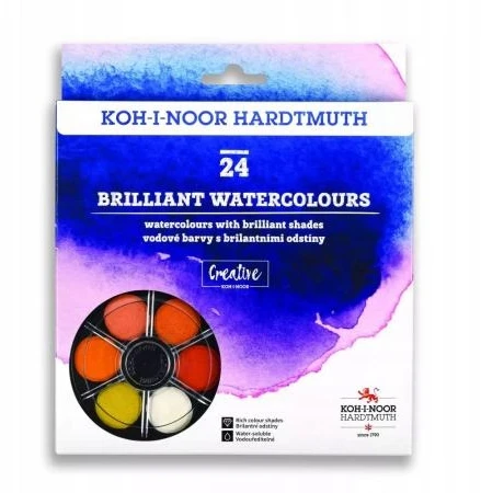 Koh-i-noor Anilinki akvareliniai dažai, 24 spalvos