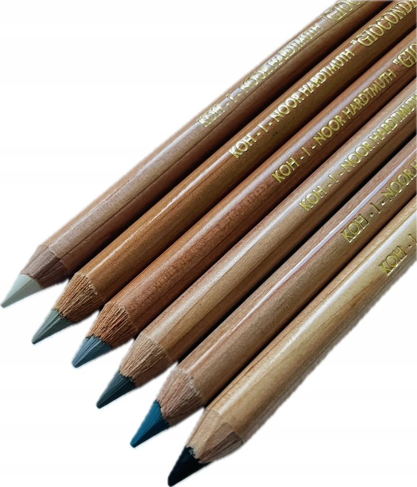 Teka Koh-i-noor Gioconda sausieji pasteliai, 6 vnt., pilki atspalviai