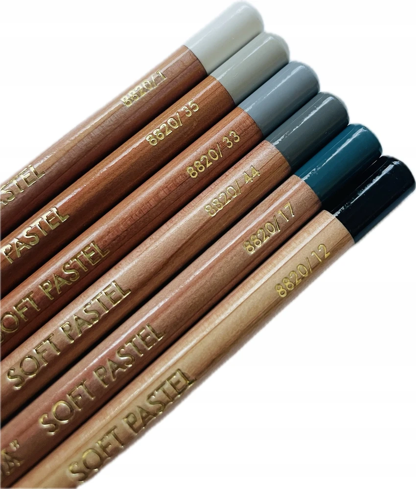 Teka Koh-i-noor Gioconda sausieji pasteliai, 6 vnt., pilki atspalviai