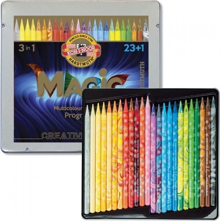 Koh-i-Noor magic Progresso pieštukai be medienos 8774 24 spalvos