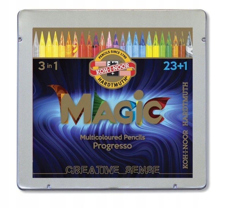 Koh-i-Noor magic Progresso pieštukai be medienos 8774 24 spalvos