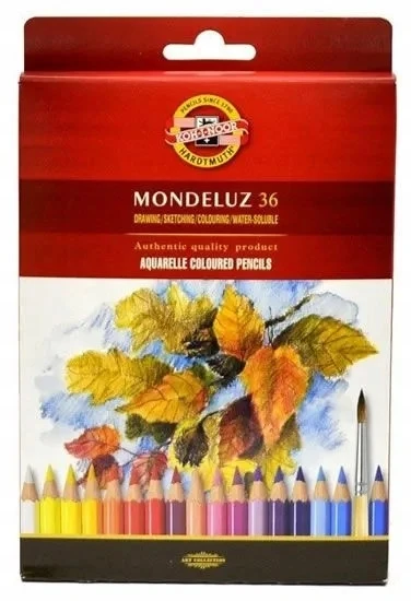 Koh-i-noor Mondeluz akvarelinės kreidelės, 36 spalvų rinkinys