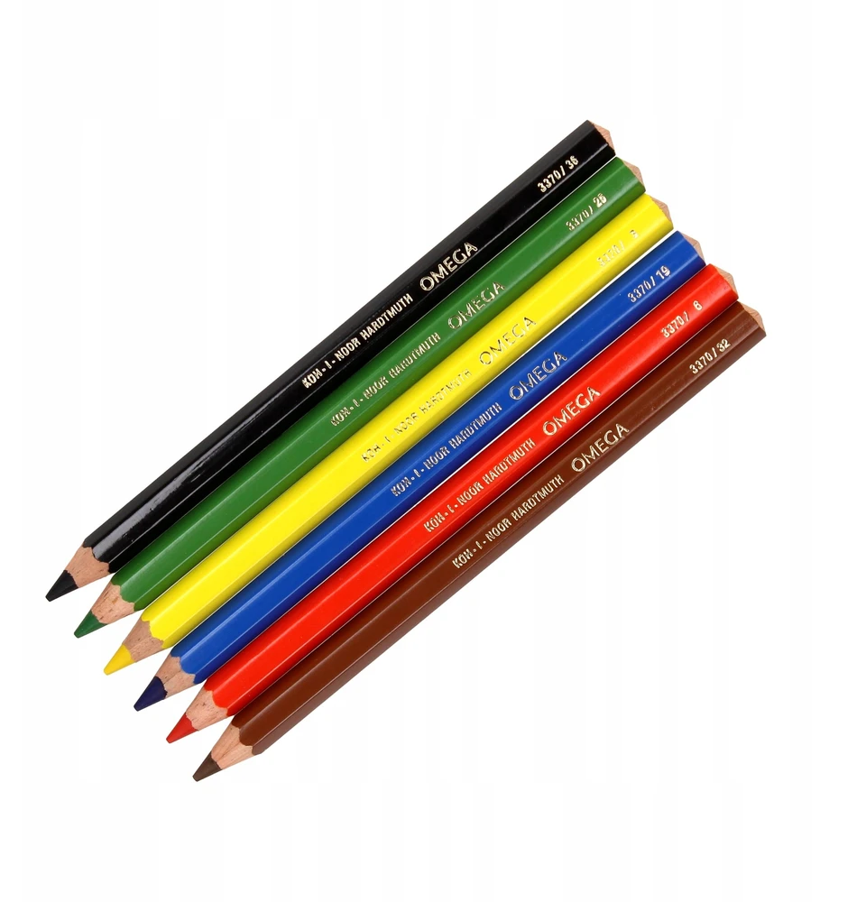 Koh-i-noor Omega Jumbo pieštukiniai dažai, 6 vnt.