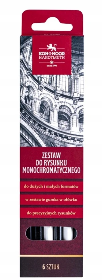 Koh-i-noor pieštukai eskizams, anglis, piešimo rinkinys