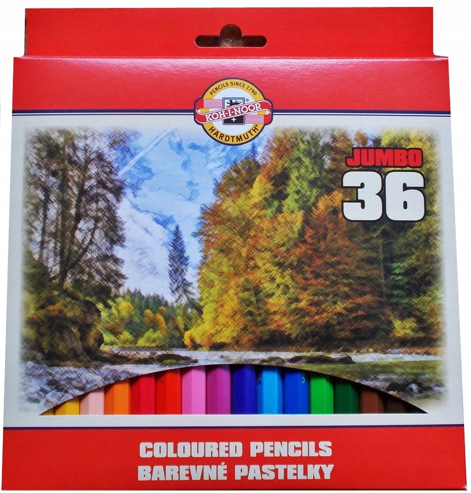 Koh-i-noor pieštukinės spalvos vaikams, 36 spalvų rinkinys