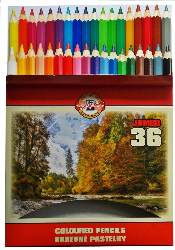 Koh-i-noor pieštukinės spalvos vaikams, 36 spalvų rinkinys