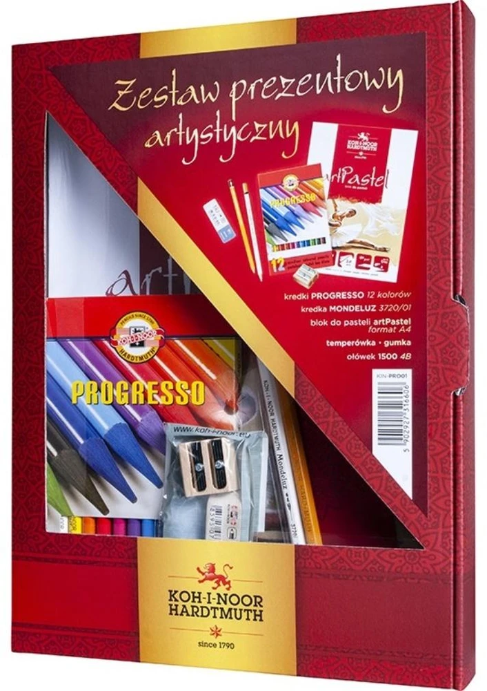 Koh-i-noor Progresso meno pieštukų rinkinys su priedais