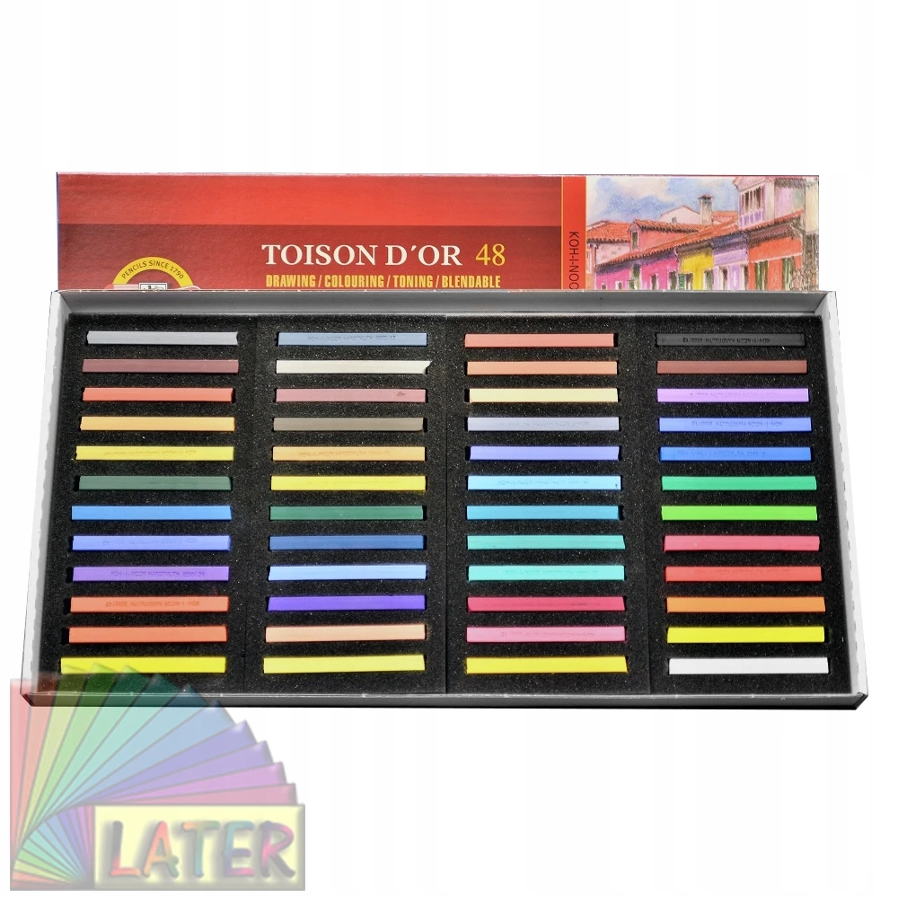 Koh-i-noor sausieji pasteliai, 48 spalvos