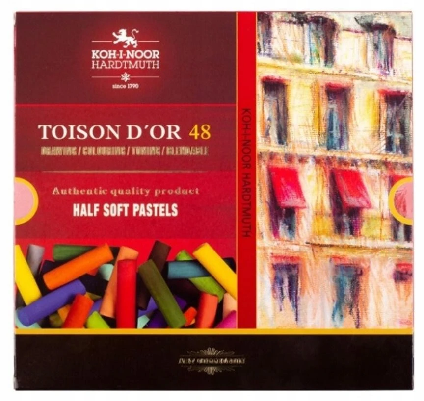 Koh-i-noor sausos pastelės vaikams, 48 spalvos
