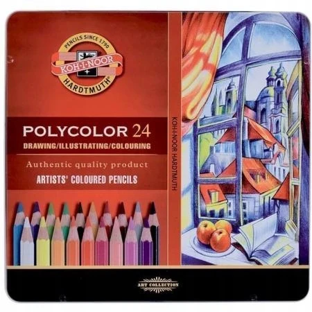 Koh I noor Spalvoti kokybiški pieštukai Polycolor 24sp
