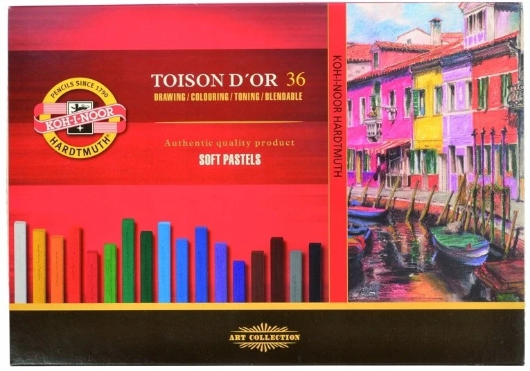 Koh-i-noor Toison D'or 8585 pastelinės kreidelės, 36 spalvos