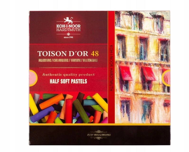 Koh-i-noor Toison D'or sausieji pasteliai, 48 spalvų