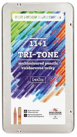 Koh-i-noor Tri-tone spalvoti pieštukai, 12 vnt.