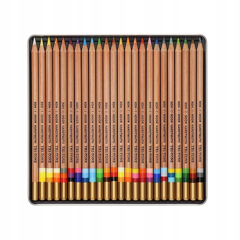 Koh-i-noor Tri-tone spalvoti pieštukai, 23 spalvos