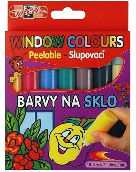 Koh I noor Vitražiniai dažai 10,5ml: 5 spalvos + 2 kontūrai