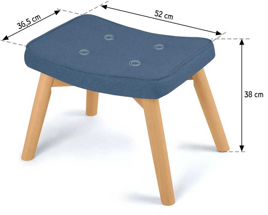Sofa Kojų pakojis „Norse Sofotel“ foteliui, mėlynas