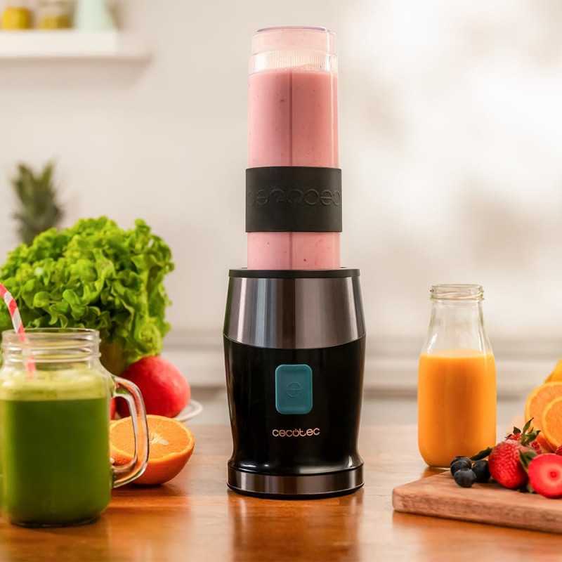 Cecotec Maišytuvas | Power Titanium 900 ProGo | Tabletop | 900 W | Jar capacity 2x0.57 L | Ice crushing | Juodas
