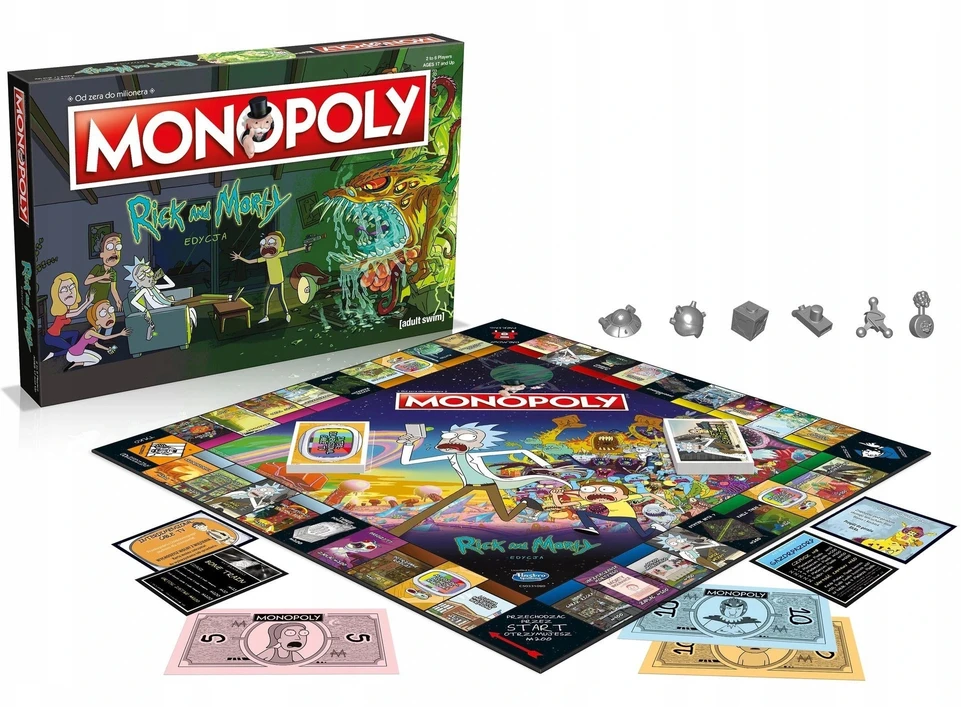 Kolekcinis Monopoly Rick and Morty PL stalo žaidimas serialo gerbėjams