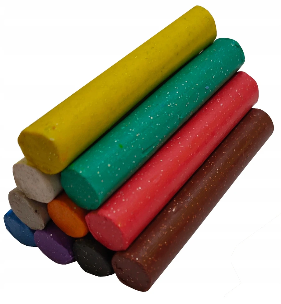 Koma Plast Plastelino rinkinys su blizgučiais, 10 spalvų