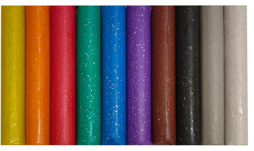 Koma Plast Plastelino rinkinys su blizgučiais, 10 spalvų